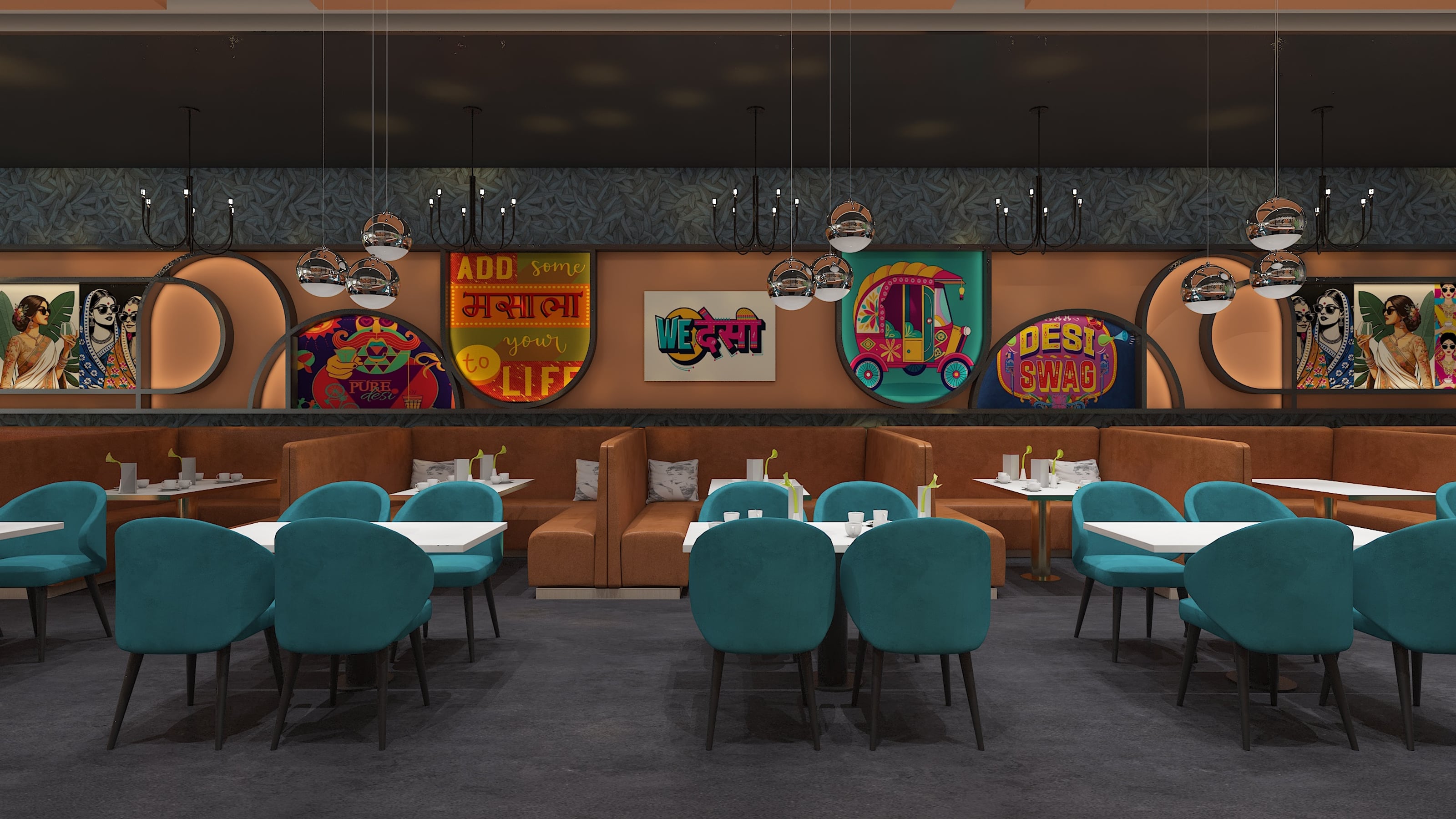 Taste of India — Restaurants interior design in Michigan, USA by Theia Design Studio — photo 5