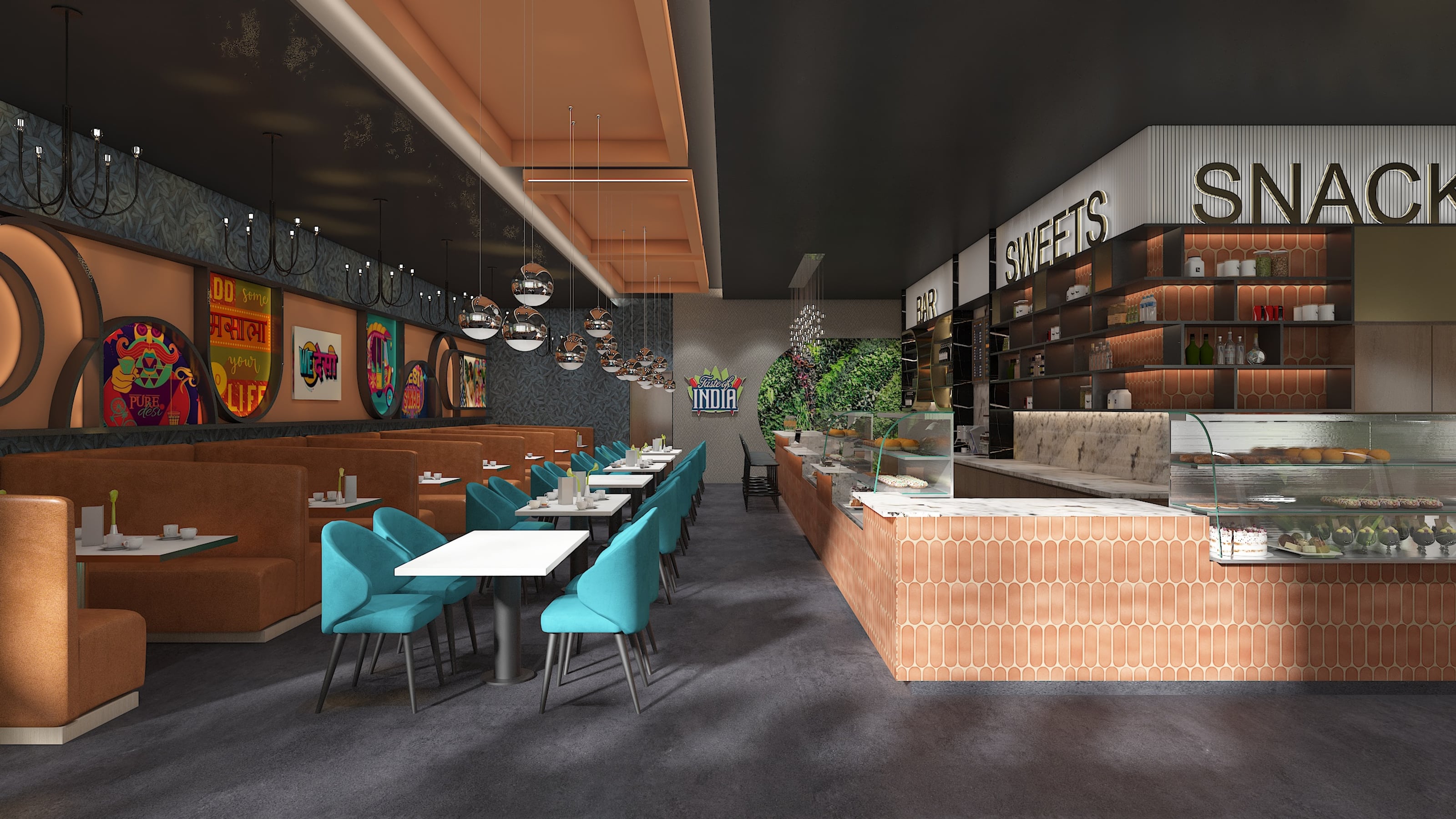 Taste of India — Restaurants interior design in Michigan, USA by Theia Design Studio — photo 3