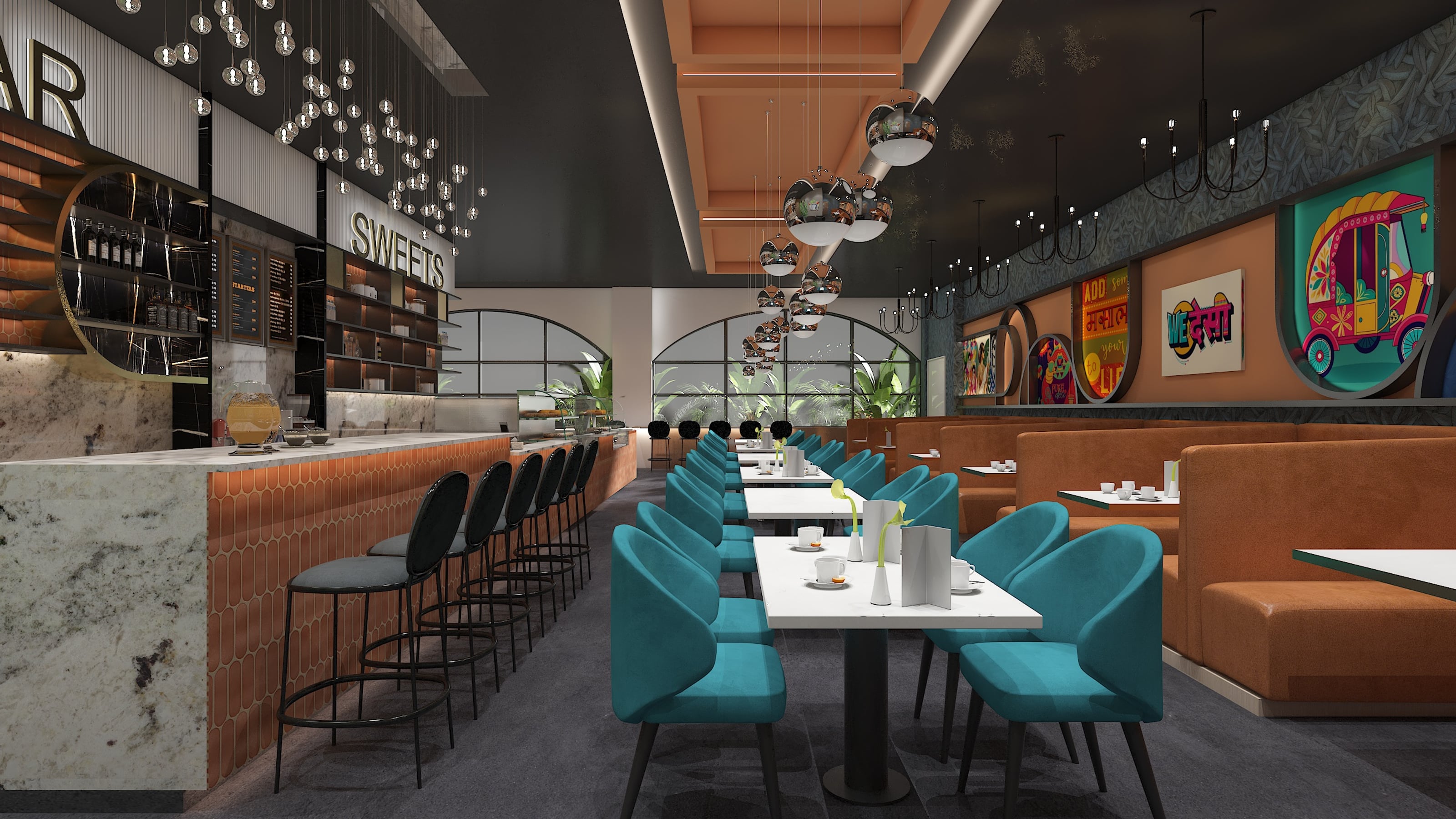 Taste of India — Restaurants interior design in Michigan, USA by Theia Design Studio — photo 2