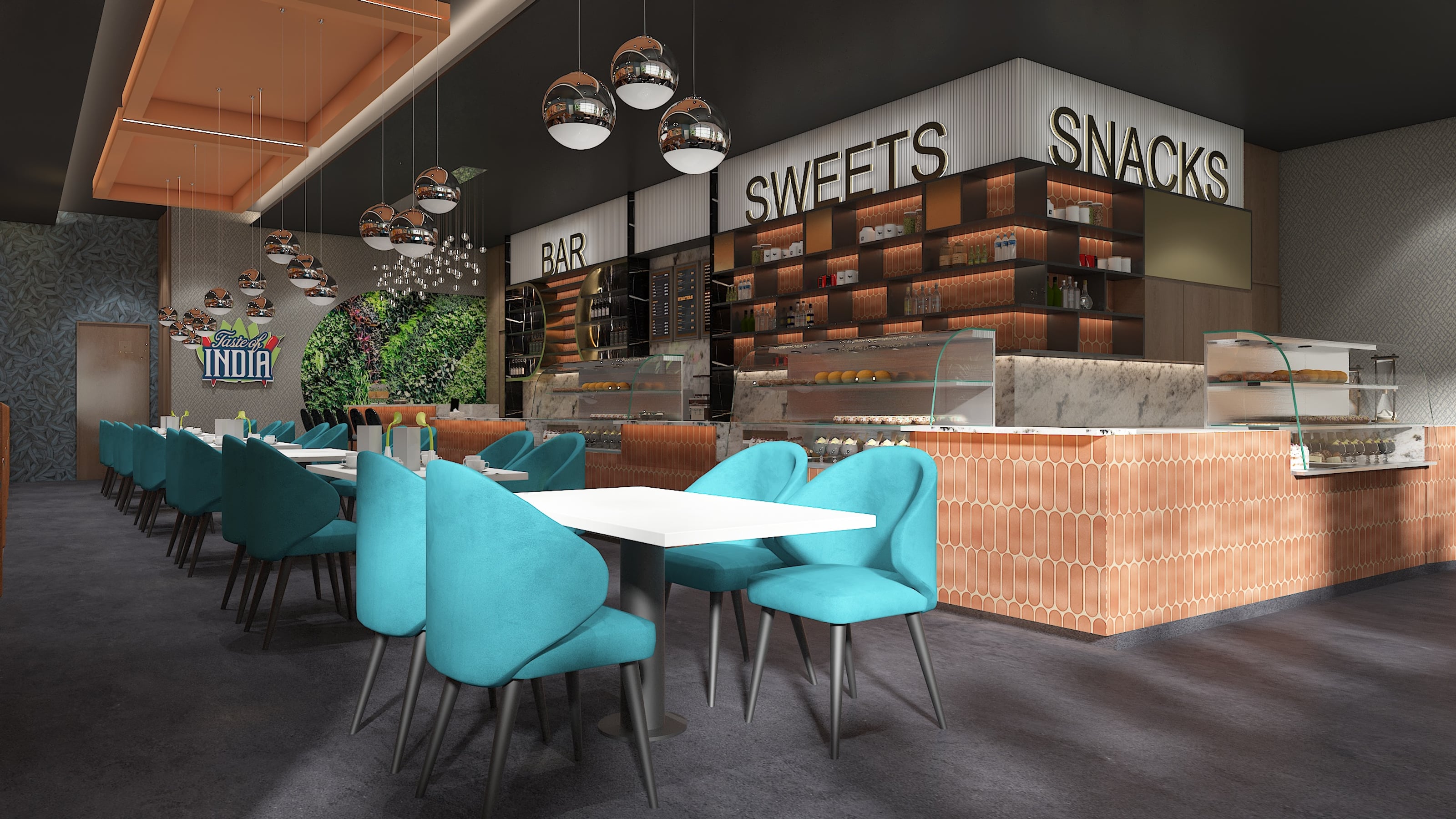 Taste of India — Restaurants interior design in Michigan, USA by Theia Design Studio