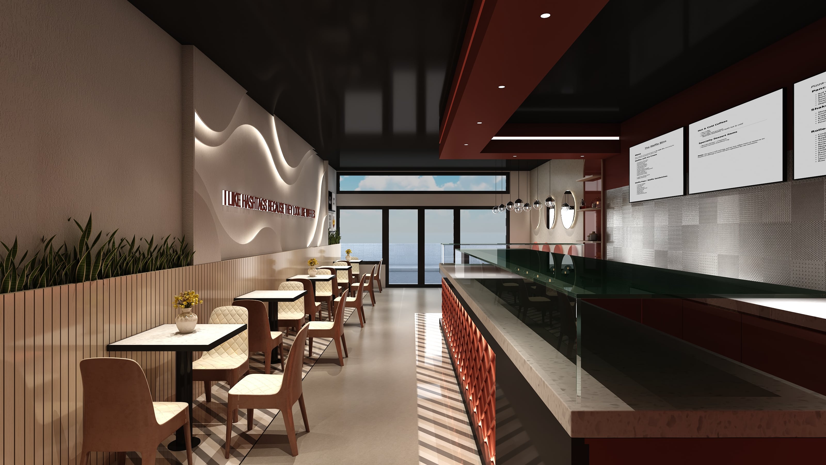 The Waffle Bliss — Restaurants interior design in Surrey, BC by Theia Design Studio — photo 5