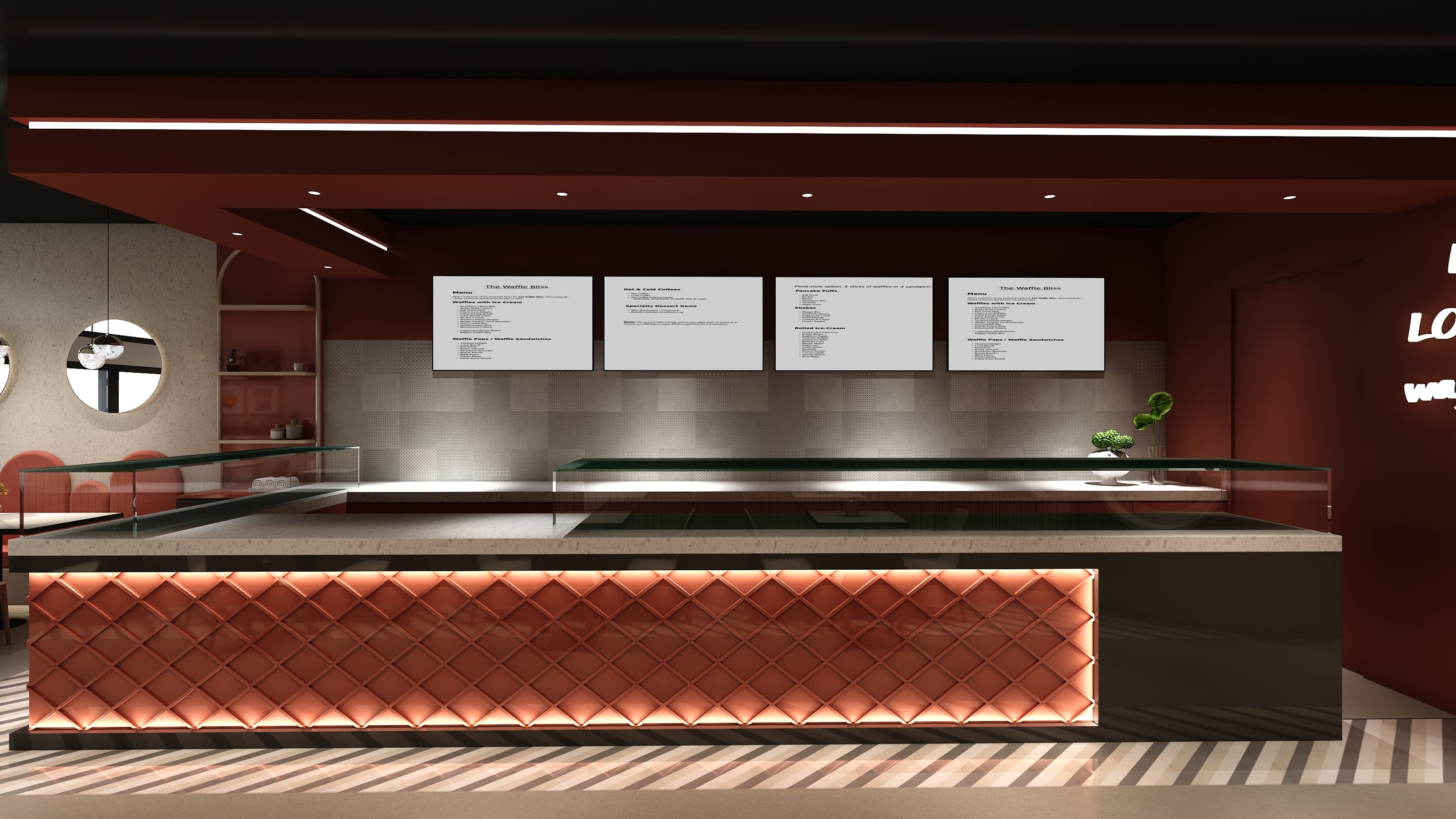The Waffle Bliss — Restaurants interior design in Surrey, BC by Theia Design Studio — photo 2