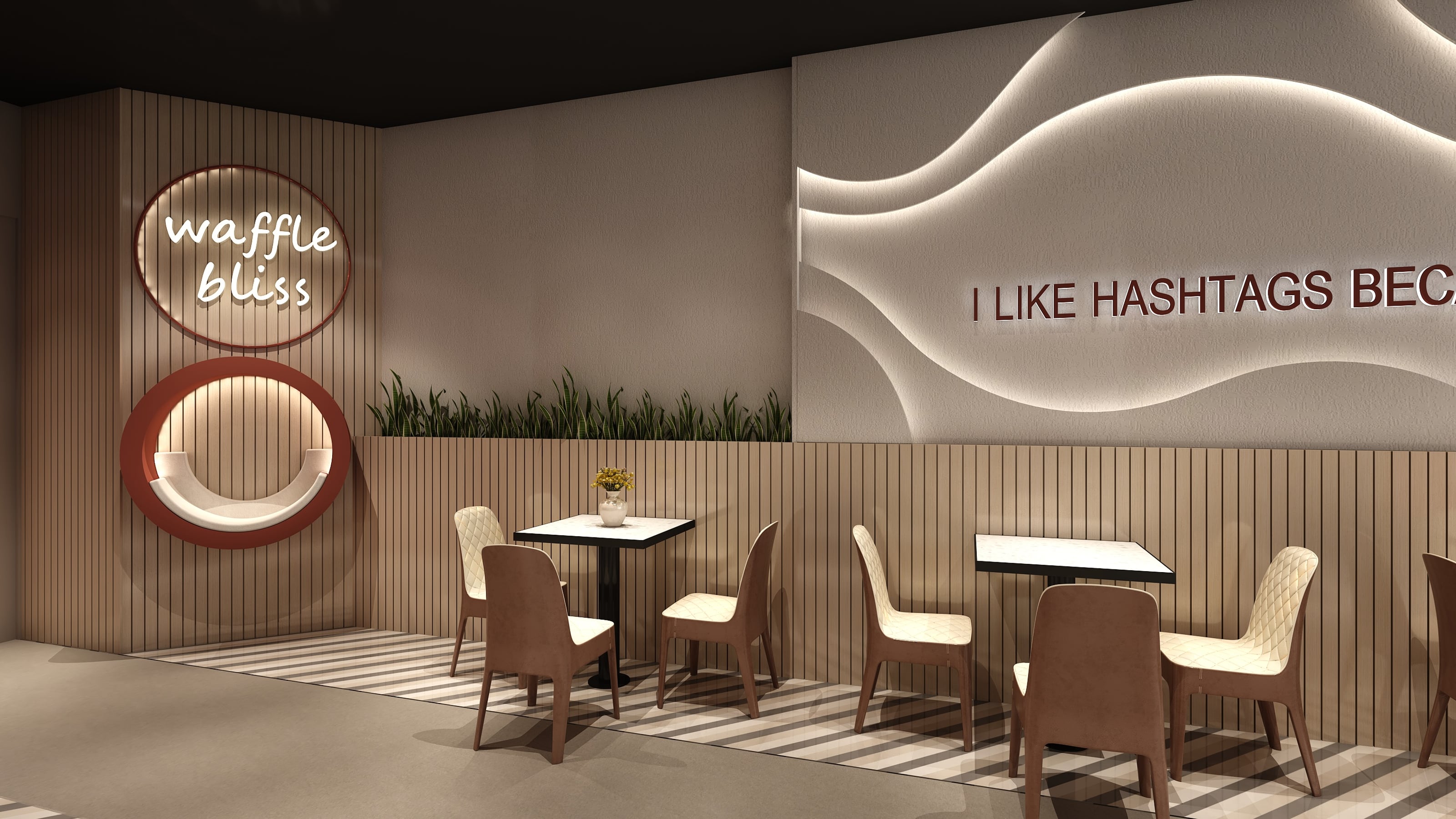 The Waffle Bliss — Restaurants interior design in Surrey, BC by Theia Design Studio — photo 7